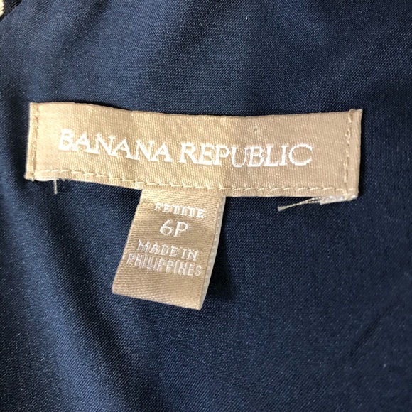 Banana Republic Sleeveless Navy Polka Dot Dress - Picture 8 of 8